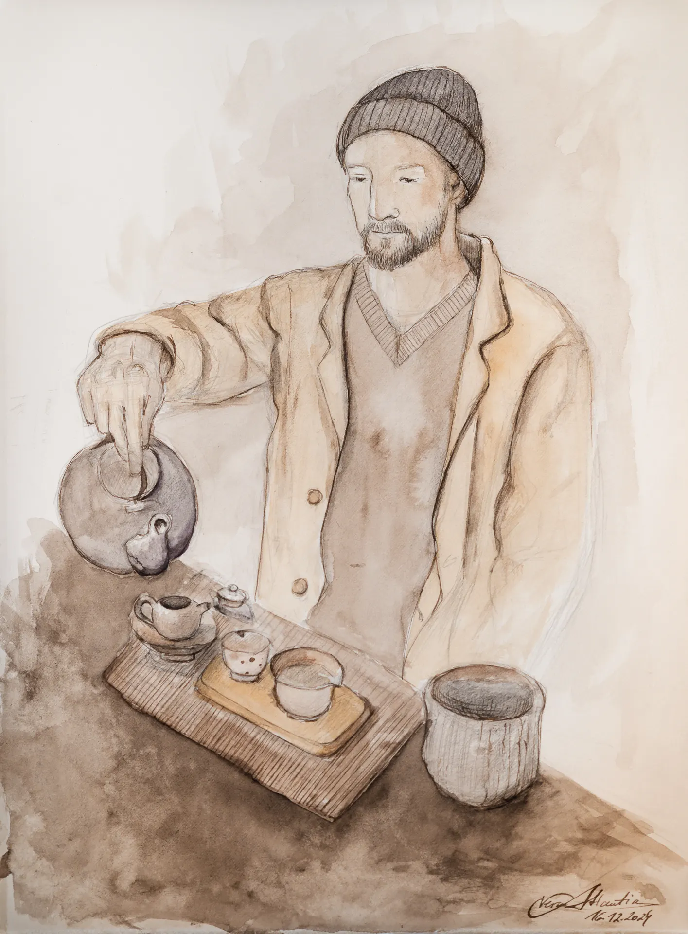 A Portrait at the Tea Table
